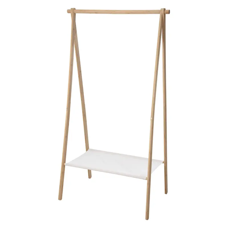 Perchero de bambú con estante 86x57x155cm