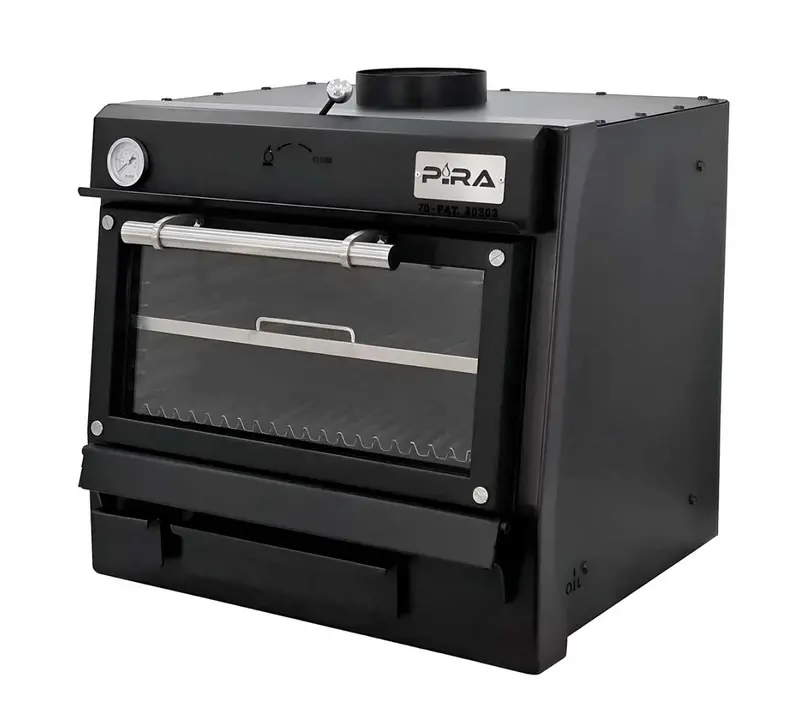 PIRA – HORNO BRASA 70 LUX BLACK AB