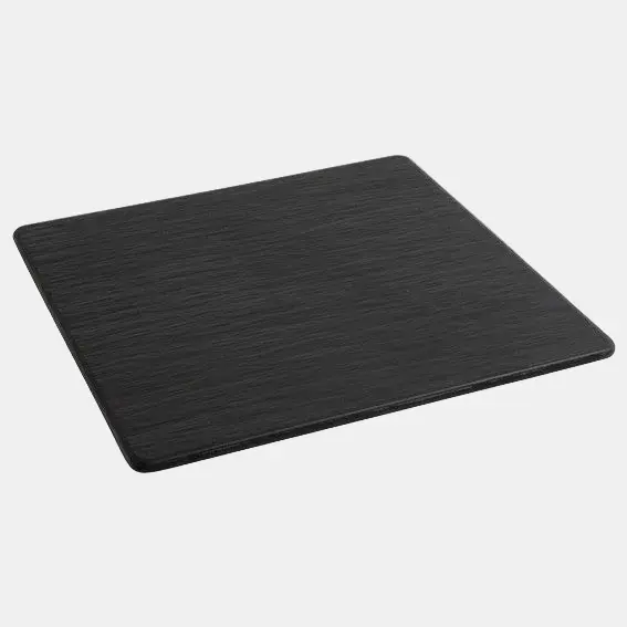 Plato cuadrado melamina Africa negro. Varias medidas (6 Uds)