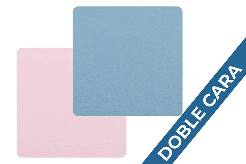 Posavasos Polipiel Cuadrado 10x10cm Rosa-Azul (10pq x 6uds)