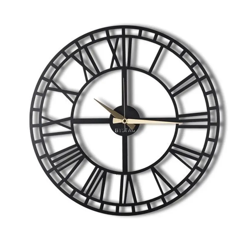 Reloj de pared metal decorativo números