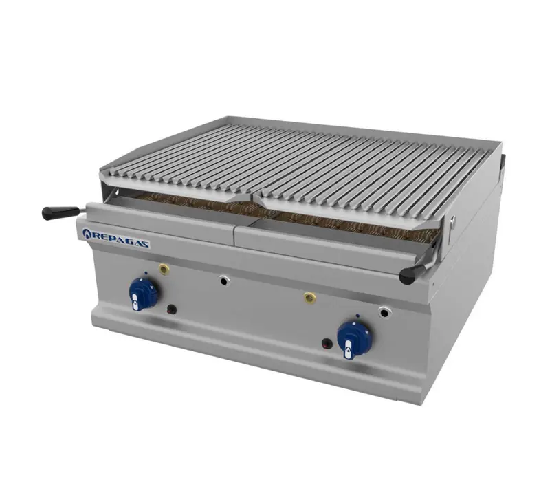 REPAGAS - BARBACOA A GAS POWER LINE SERIE 750 SOBREMESA BARG-M/72 (2 QUEMADORES)