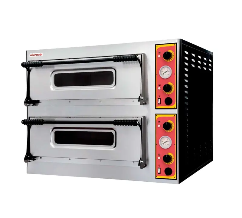 SAVEMAH - HORNO PIZZA BASIC 44 ELÉCTRICO - 2 CÁMARAS - 8 PIZZAS Ø 30CM