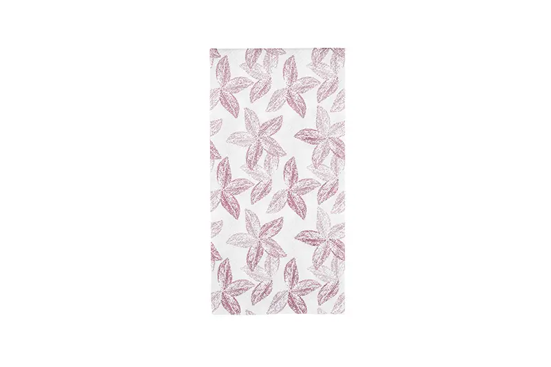 Servilleta Air Soft 48x48cm Pleg. 1/8 L Deco. Leaf Burdeos, 360uds