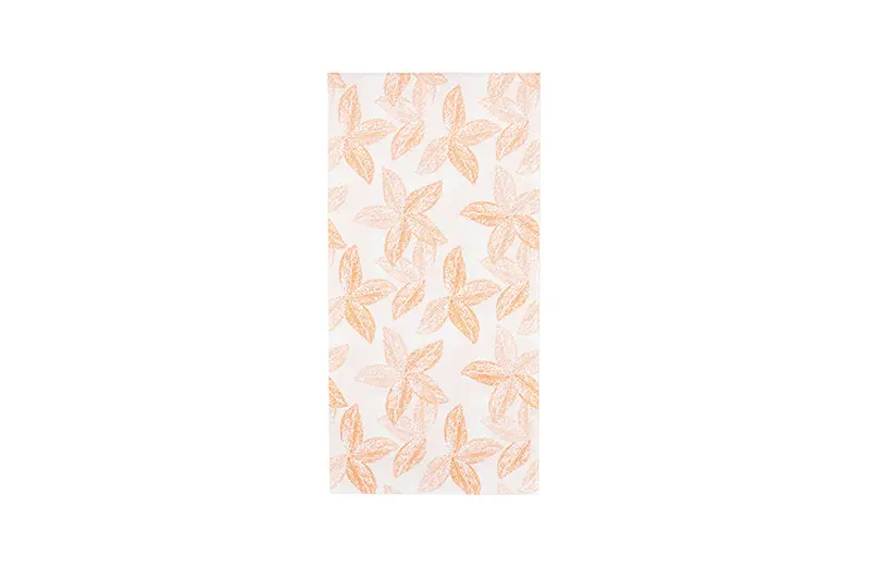 Servilleta Air Soft 48x48cm Pleg. 1/8 L Deco. Leaf Naranja, 360uds
