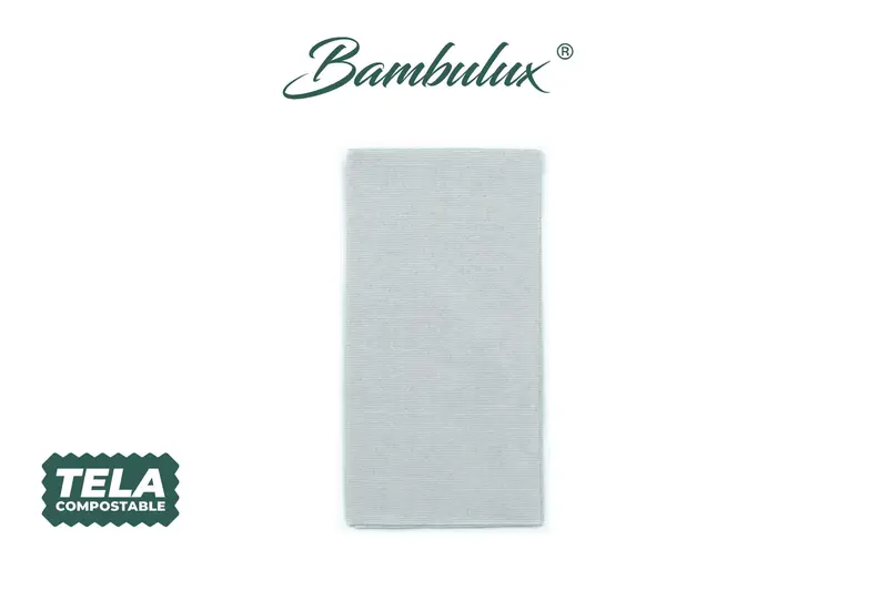 Servilleta Bambulux 48x48cm Pleg. 1/8 L Deco. Capri Gris, 300uds