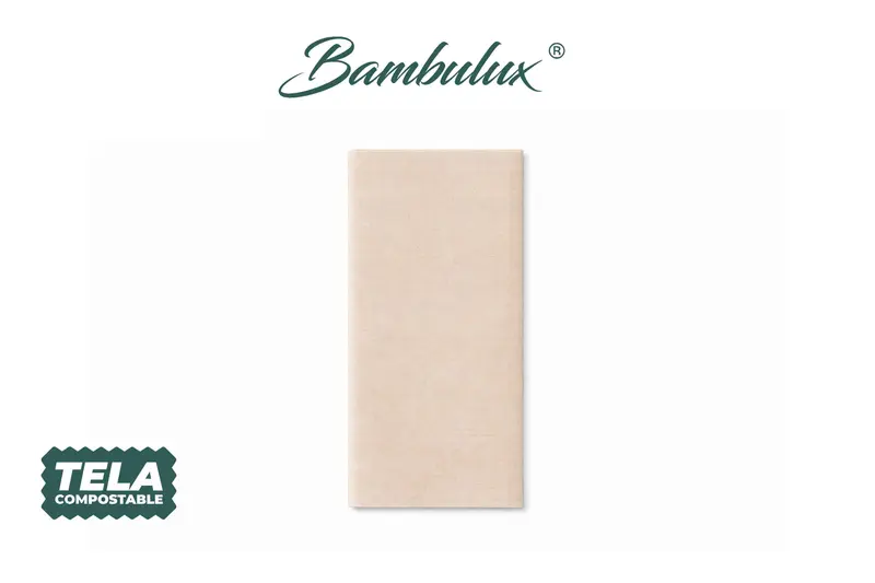 Servilleta Bambulux 48x48cm Pleg. 1/8 L Deco. Capri Melocotón, 300uds