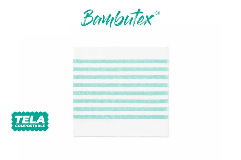 Servilleta Bambutex 40x40cm Deco. Marino Agua Marina, 600uds