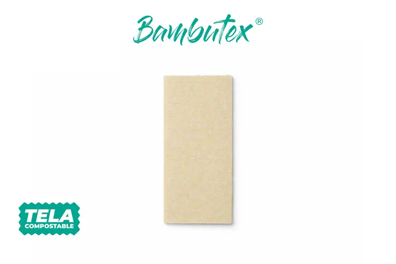 Servilleta Bambutex 40x40cm Pleg. 1/8 Deco. Esparta Crema, 400uds