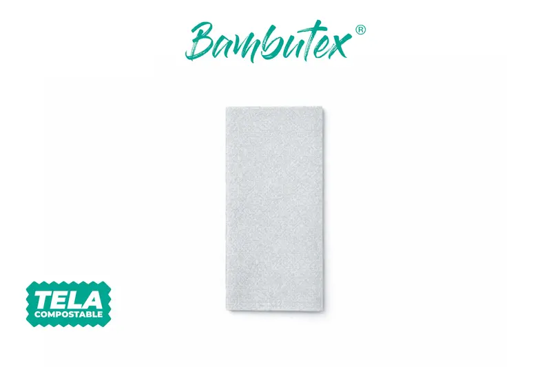 Servilleta Bambutex 40x40cm Pleg. 1/8 Deco. Esparta Gris, 400uds