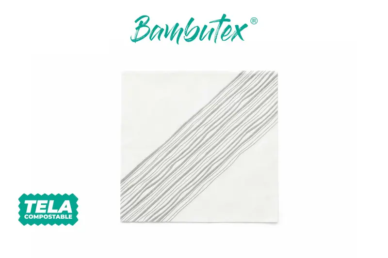 Servilleta Bambutex 48x48cm Deco. Ibiza Gris, 300uds
