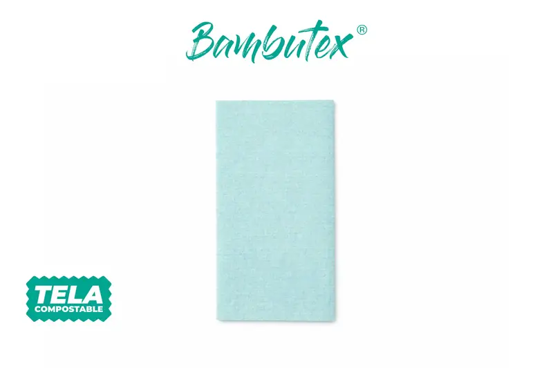 Servilleta Bambutex 48x48cm Pleg. 1/8 Deco. Capri Agua Marina, 360uds