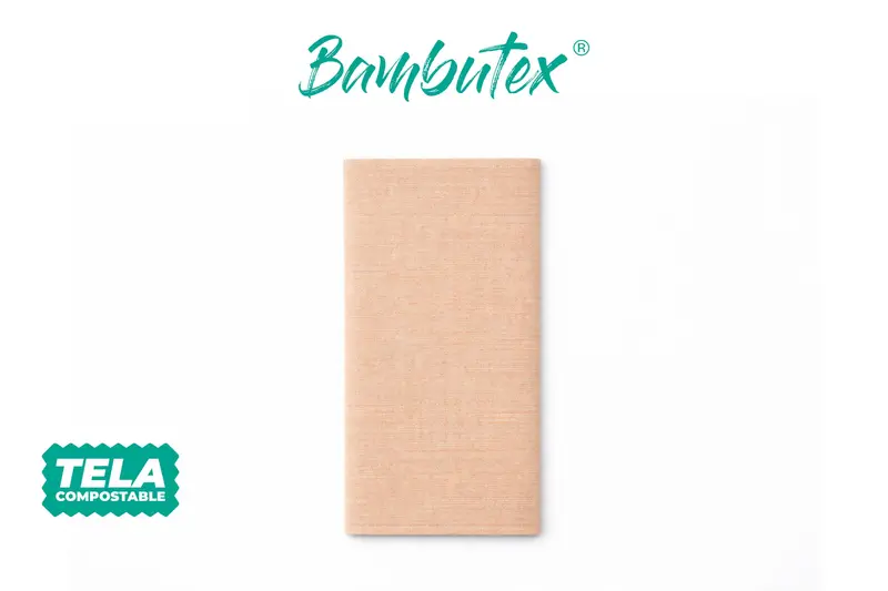 Servilleta Bambutex 48x48cm Pleg. 1/8 Deco. Capri Terra, 360uds