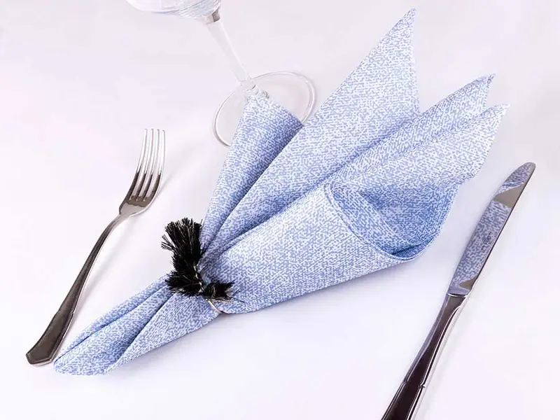 ; Servilleta Bambutex 50x50cm Deco. Esparta Azul Imp. 2 Caras, 200uds