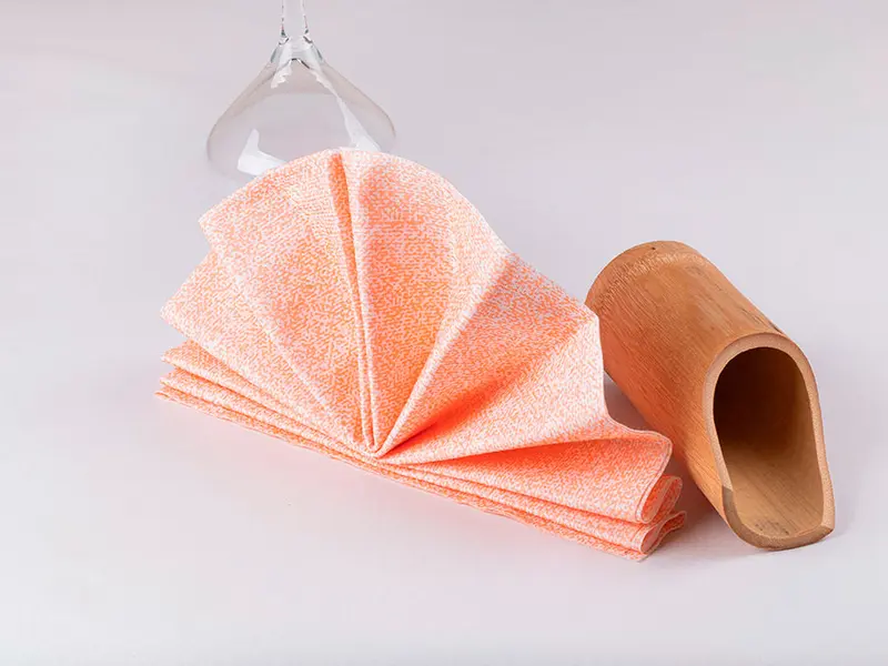 ; Servilleta Bambutex 50x50cm Deco. Esparta Naranja Imp. 2 Caras, 200uds