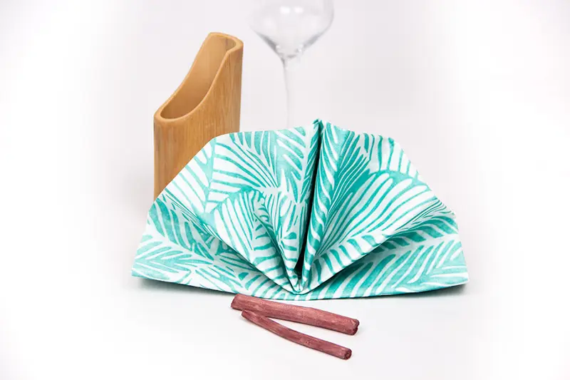 ; Servilleta Bambutex 50x50cm Deco. Tropical Turquesa, 200uds