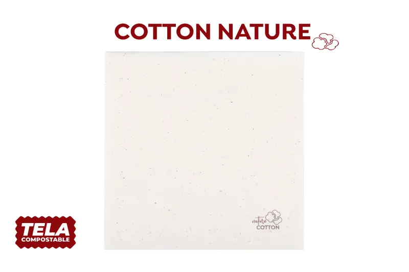 Servilleta Cotton Nature 48x48 300ud. Blanco
