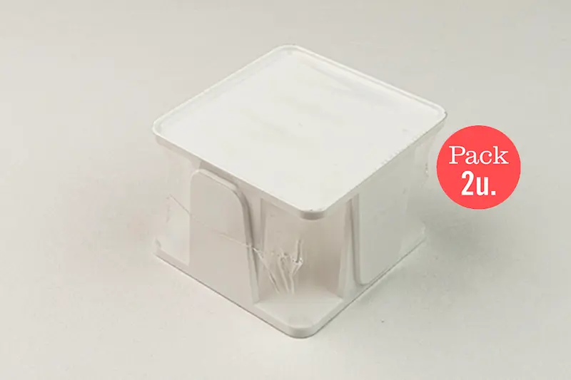 Servilletero 20x20 PS Blanco, 2uds