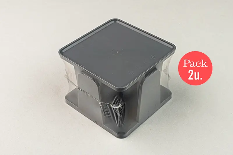 Servilletero 20x20 PS Gris, 2uds