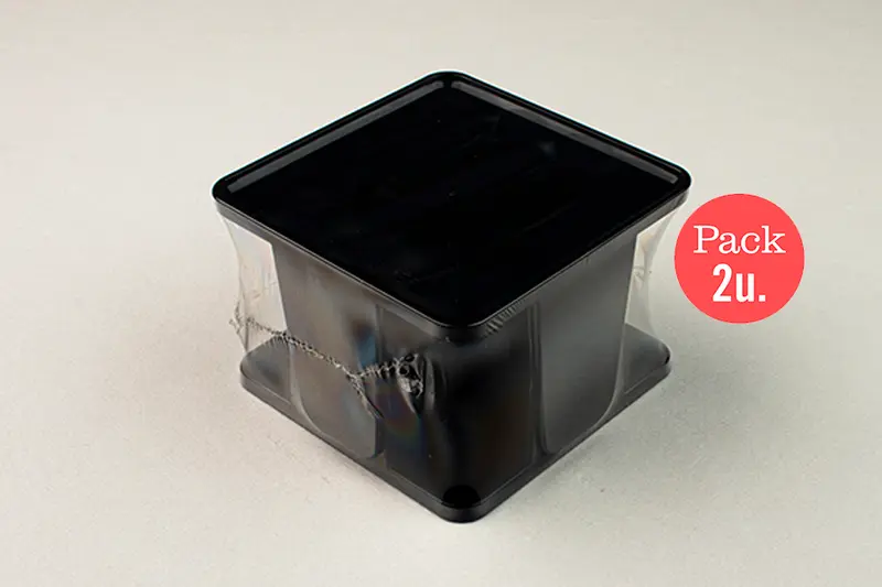 Servilletero 20x20 PS Negro, 2uds
