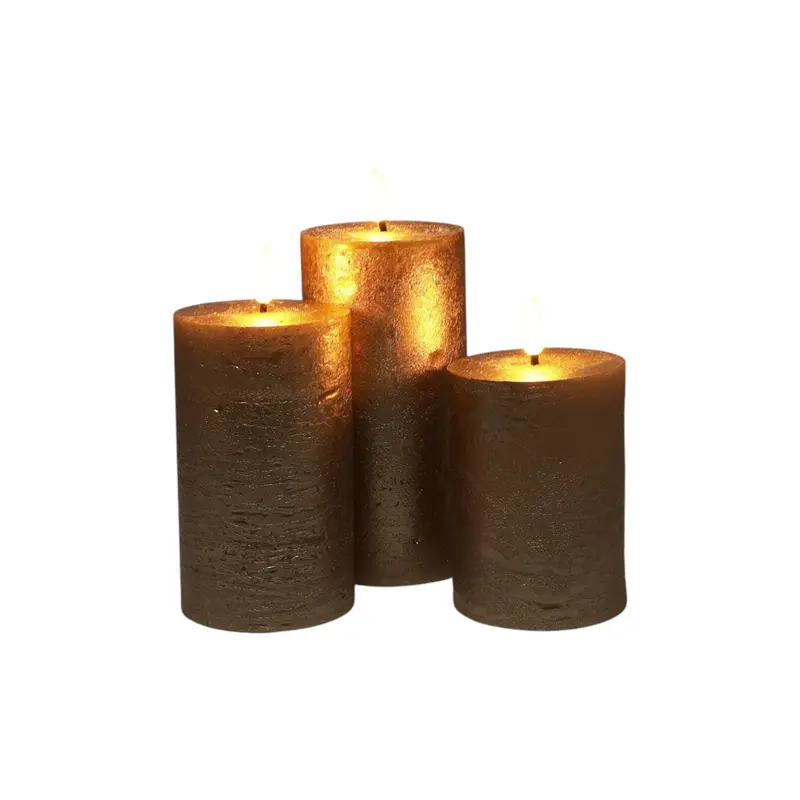 Set 3 velas LED color