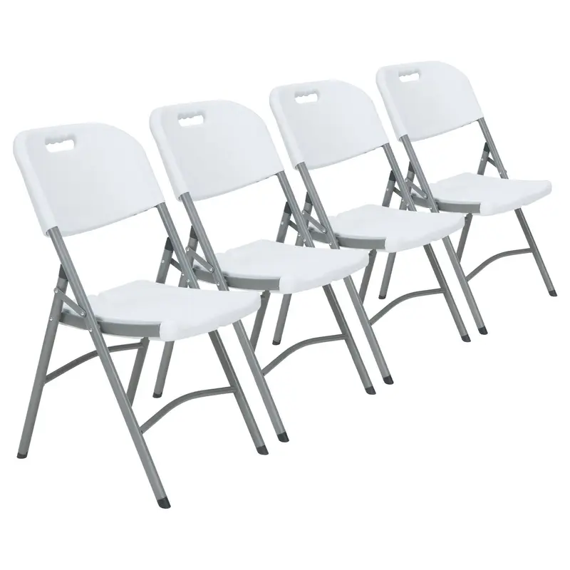 Set 4 sillas plegables exterior 51x45x85,5 cm