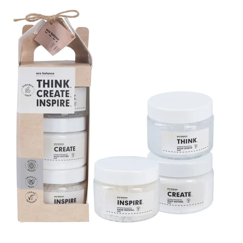 Set baño artesanal 3 pzs loción exfoliante lavanda