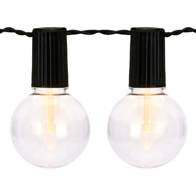 Set de 10 luces solares de fiesta LED grises con panel solar