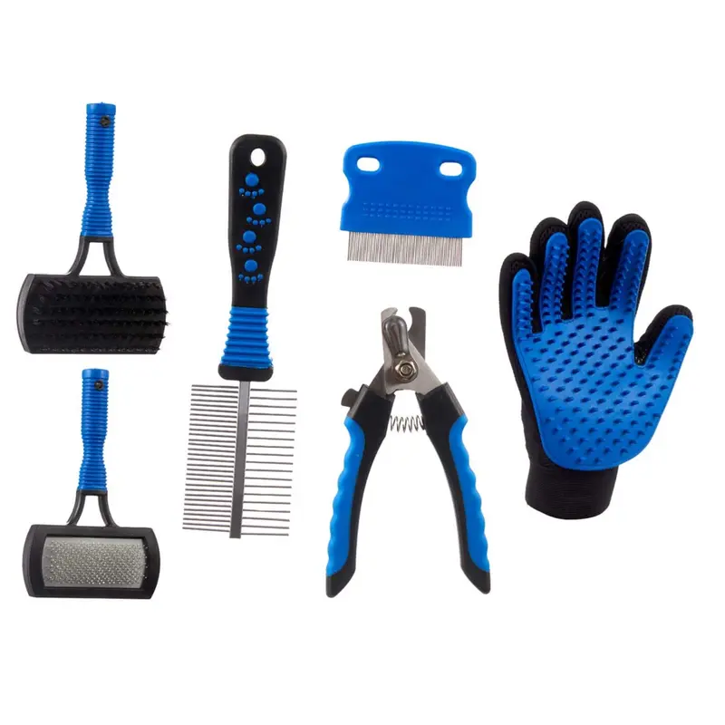 Set de cuidado para mascotas cepillo peine y accesorios
