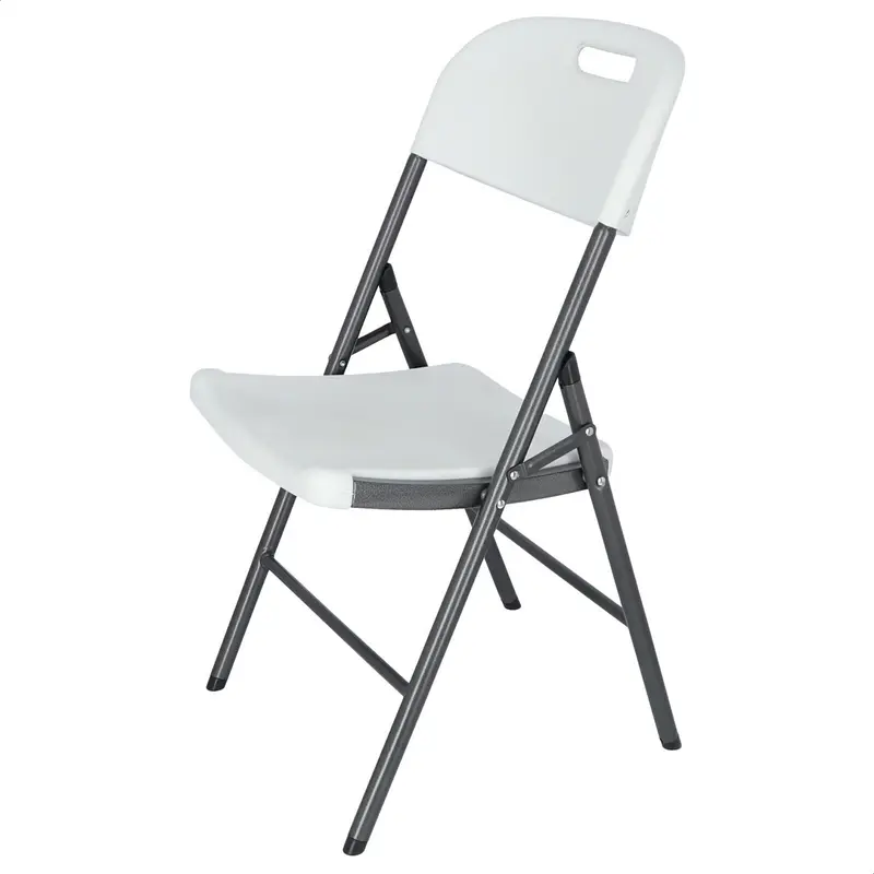 Silla catering estructura metálica blanca 45x53x87 cm