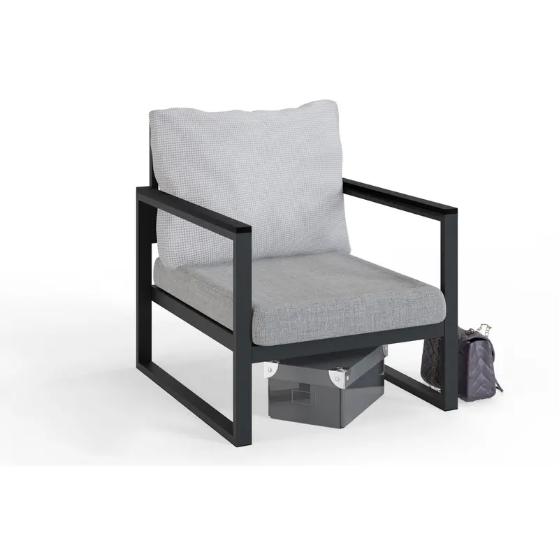 Sillón de jardín antracita gris decorativo