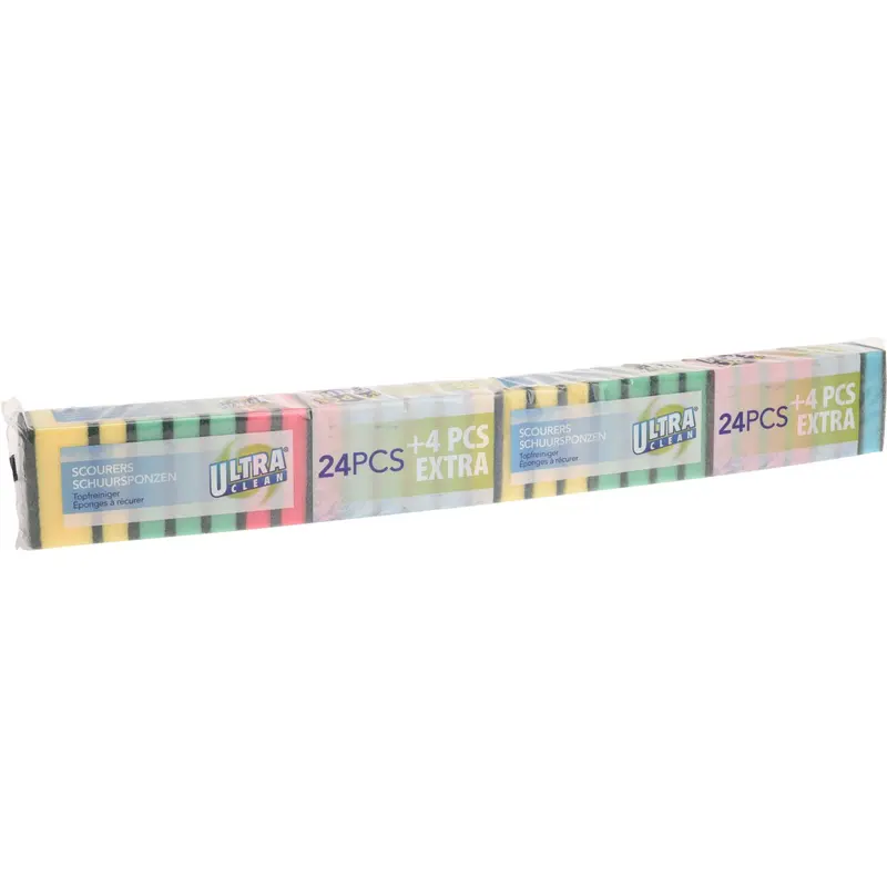 Surtido 28 estropajos en 4 colores 8x5x2,3cm