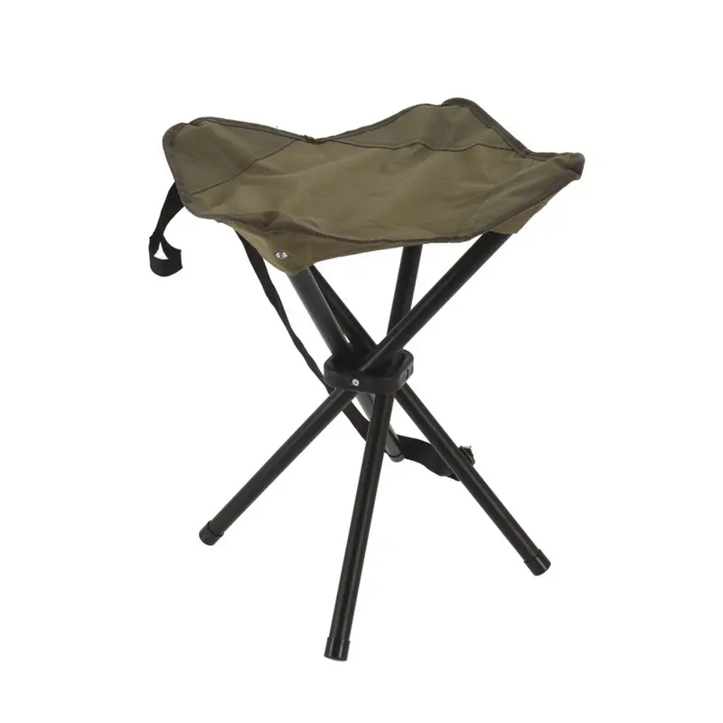 Taburete plegable 4 patas acero y poliéster 33x33x40cm