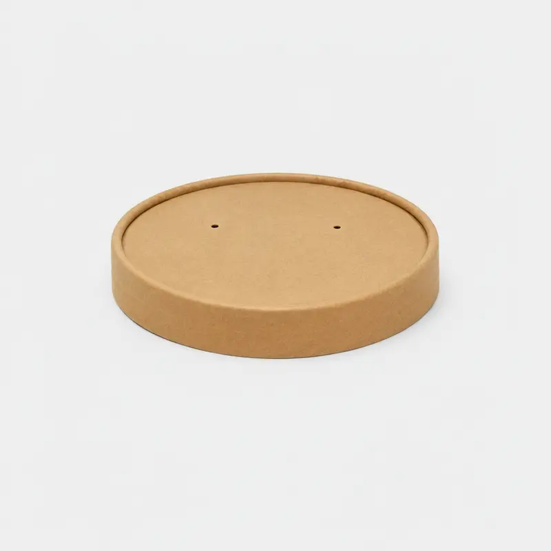 Tapa de cartón kraft para soperas de ø9.9 cm - 500 Uds