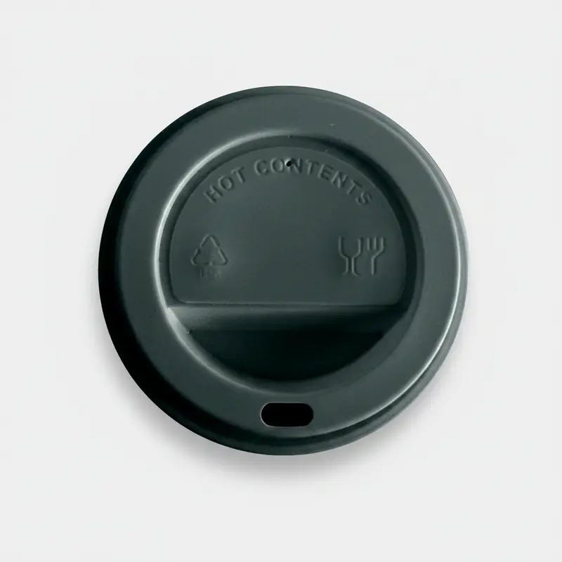 Tapa negra PS para vaso cartón. ø6 cm - 1000 Uds