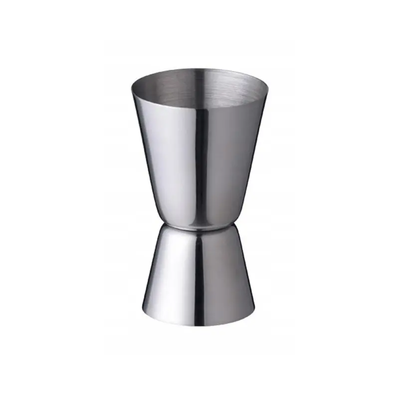Taza medidora de acero inoxidable doble cara 50ml y 25ml