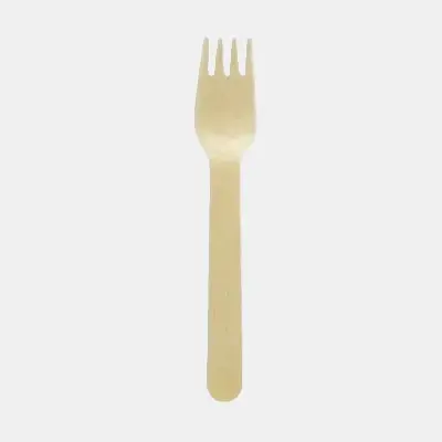 Tenedor de madera biodegradable 15,8 cm - 2000 Uds