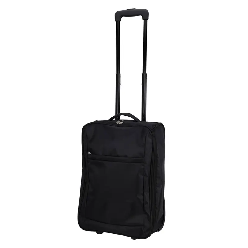 Trolley de viaje 32L negro con cierre de cremallera